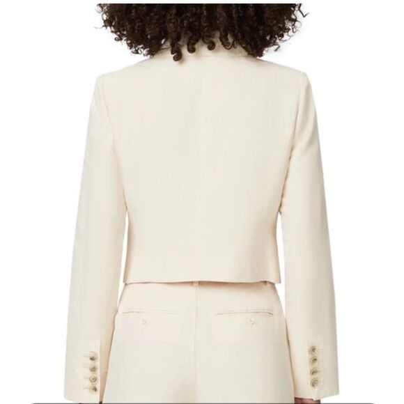 Paige Eclipse Ivory Cropped Double Breasted Blazer NWT $299 - Picture 5 of 5